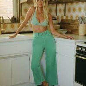 Billabong X Salty Blonde Green Corudory Pants